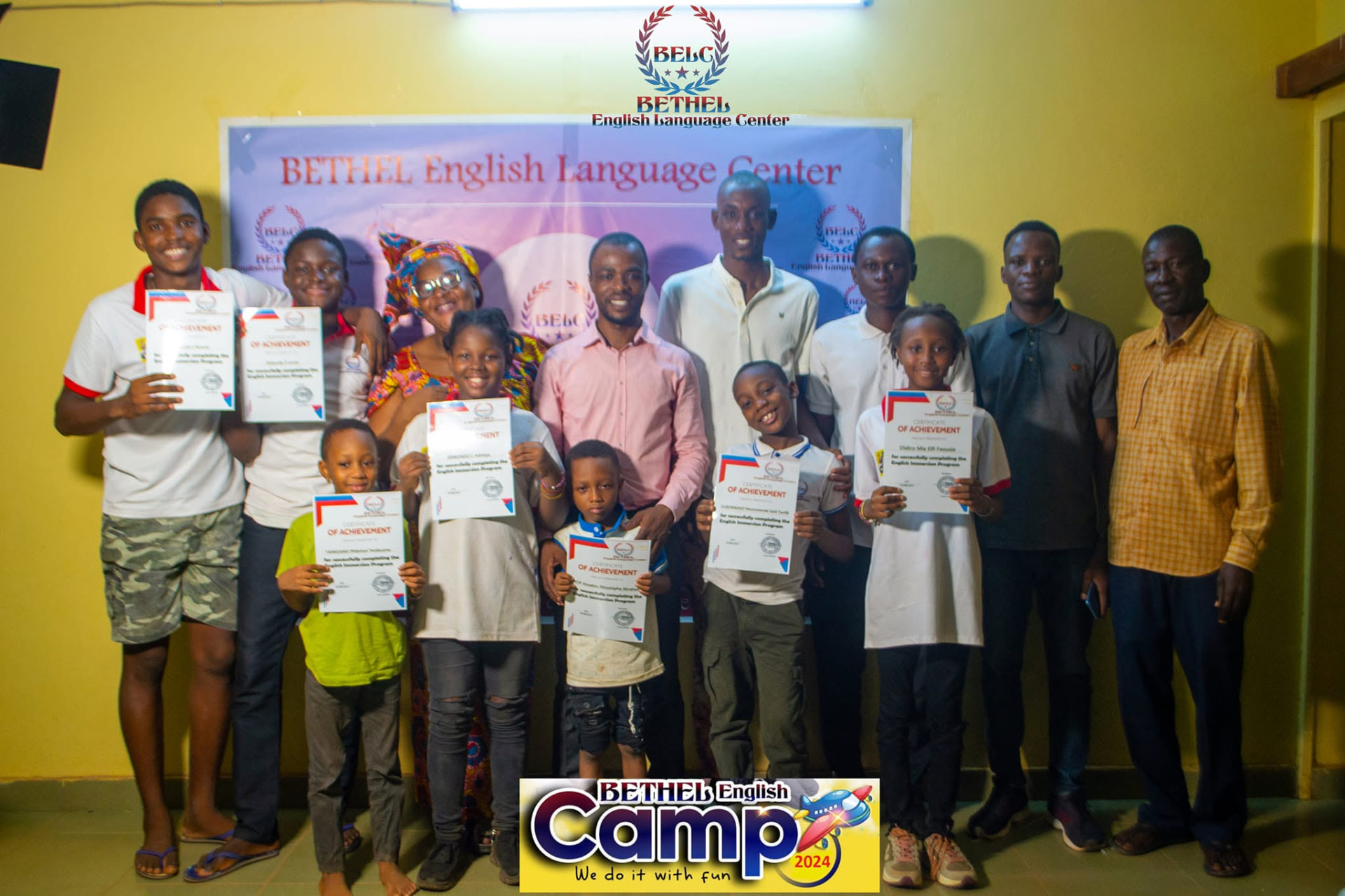 Remise des certificats du Bethel English Camp 2024